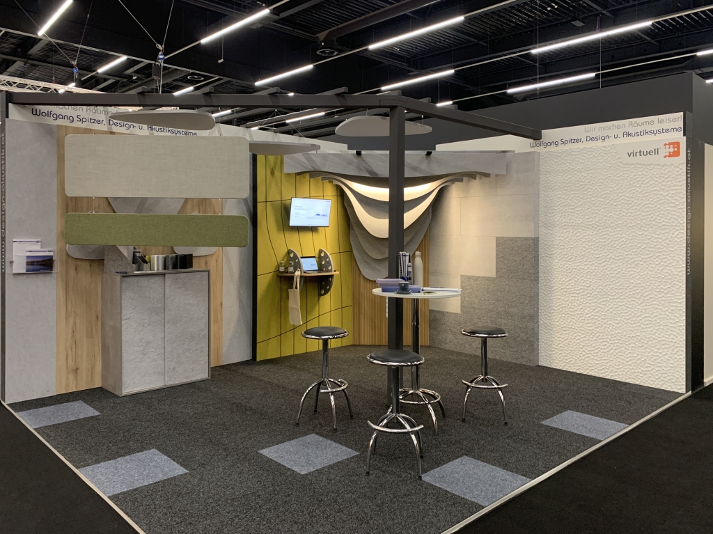 Messestand Möbel Austria 2025 Wolfhgang Spitzer, Design- u. Akustiksysteme