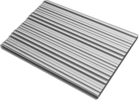 Handmuster VLI402 Handmuster einer virtuell® 3D-Relief-Platte VLI 402 mit dichter linearer Reliefstruktur