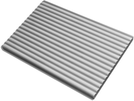 Handmuster VLI403 Handmuster einer virtuell® 3D-Relief-Platte VLI 403 mit gleichmäßiger Rillenstruktur