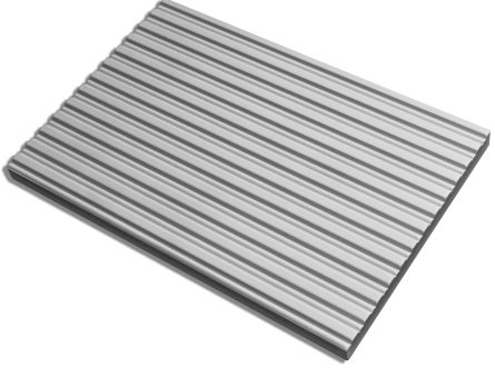 Handmuster VLI404 Handmuster einer virtuell® 3D-Relief-Platte VLI 404 mit feinen Längsrillen