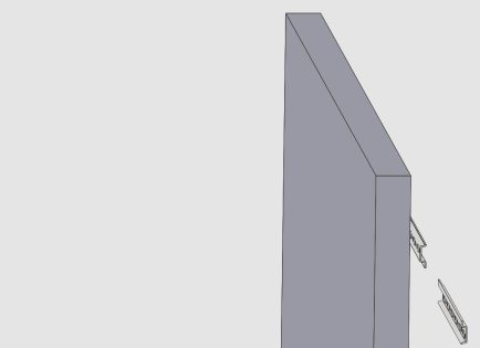 WS Sound Montage Wand Eckig Einhaengeleisten