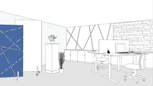 WS Sound Buero Perfo.jpg WS® Sound Stellwand mit Design Perforation