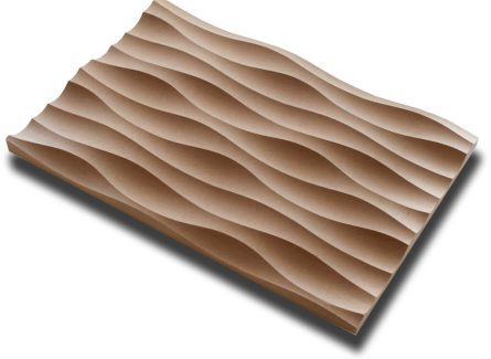 Handmuster virtuell VLI012 Handmuster einer virtuell® 3D-Relief-Platte VLI 012 mit geschwungener Wellenstruktur
