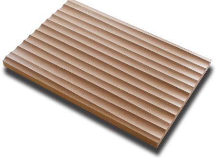 Handmuster virtuell VLI102 Handmuster einer virtuell® 3D-Relief-Platte VLI 102 mit gleichmäßiger linearer Rillenstruktur