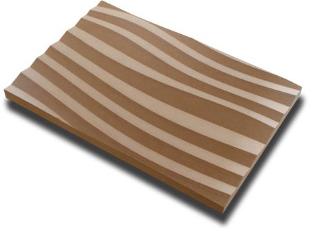 Handmuster virtuell VLI401 Handmuster einer virtuell® 3D-Relief-Platte VLI 401 mit breiten parallelen Streifen
