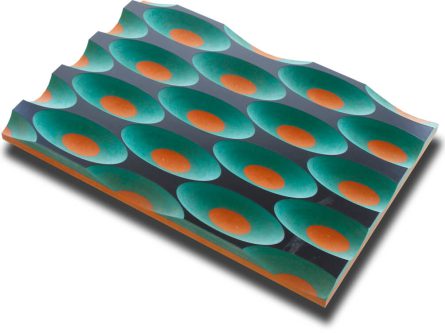 VPT006 virtuell® 3D-Relief-Platte VPT 006 mit mehrfarbiger Oberfläche und Perforation