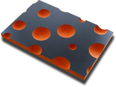 VPT101 virtuell® 3D-Relief-Platte VPT 101 mit farbiger Oberfläche und runder Perforation