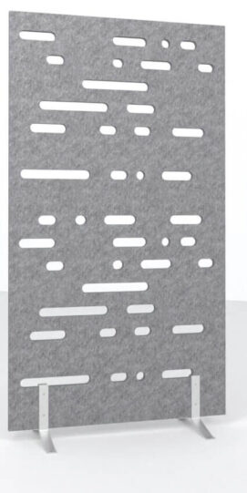 WSSound Perfo Lines Circle Nat Grau Meliert WS Sound Stellwand mit Perfo Lines Circle als Designoption
