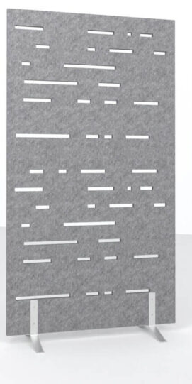 WSSound Perfo Lines Rect Nat Grau Meliert WS Sound Stellwand mit Perfo Lines Rect als Designoption