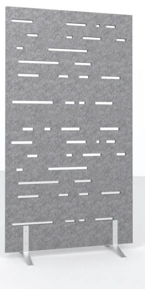 WSSound Perfo Lines Rect Nat Grau Meliert