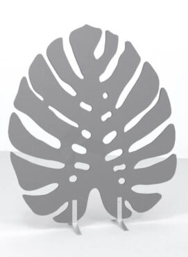 WSSound Perfo Monstera 1 Nat Grau Meliert WS Sound Stellwand mit Perfo Monstera 1 als Designoption