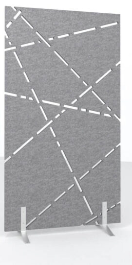 WSSound Perfo Wall Nat Grau Meliert WS Sound Stellwand mit Perfo Wall als Designoption